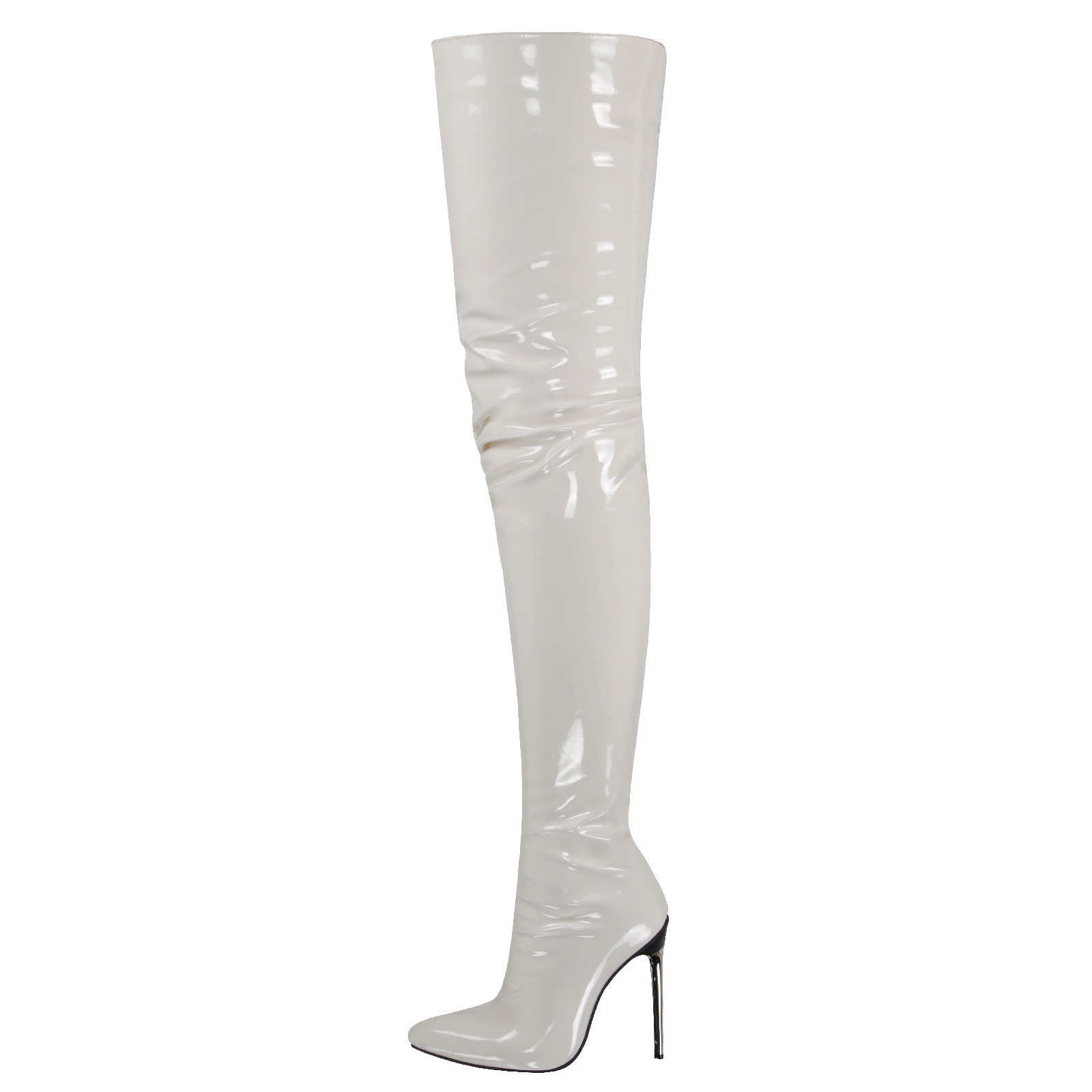Lady's Plus-size Over-the-knee Fashion Boots With Metal Heels foto 5