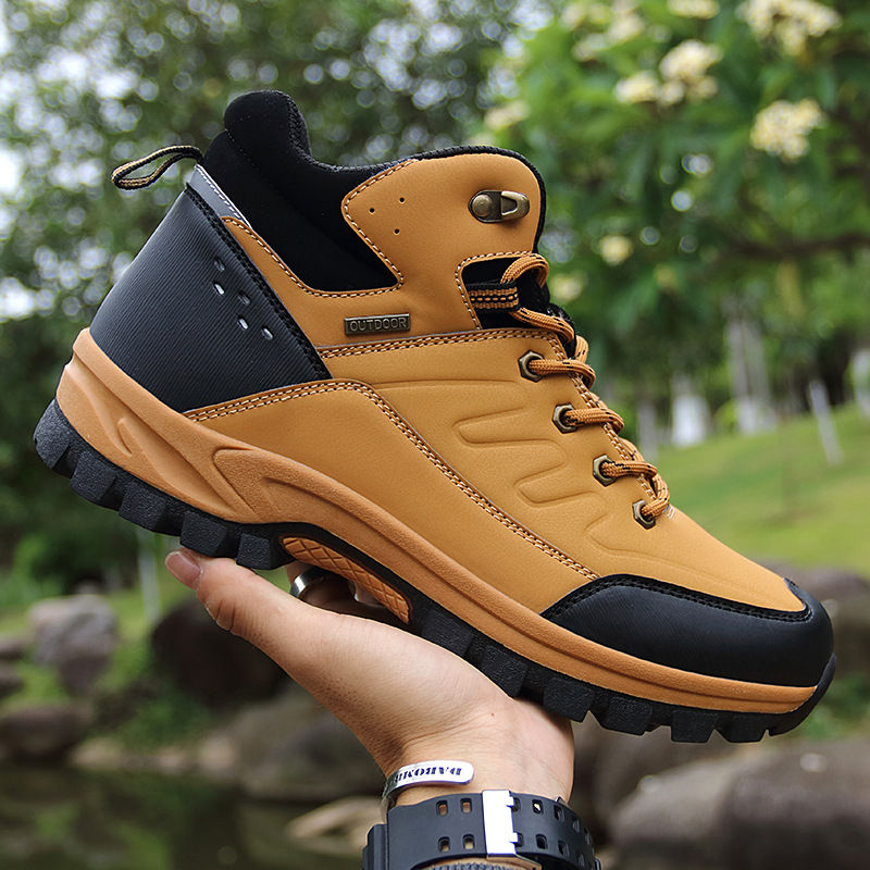 Men's Outdoor Hiking Boots High-top Single-layer Shoes foto 5