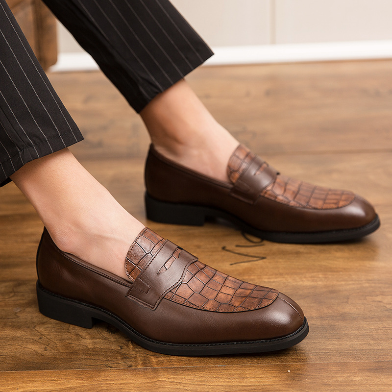 Men's Pointed Leather Shoes British Korean Leisure foto 5