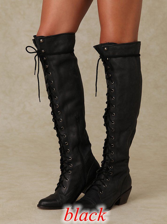 New Womens Over-the-knee Boots With A Round-toe Design foto 5