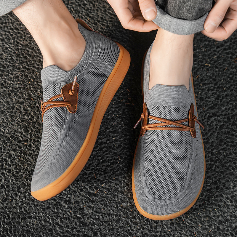 Breathable Mesh Surface Flying Woven Sports Casual Shoes Trendy Running Shoes foto 5