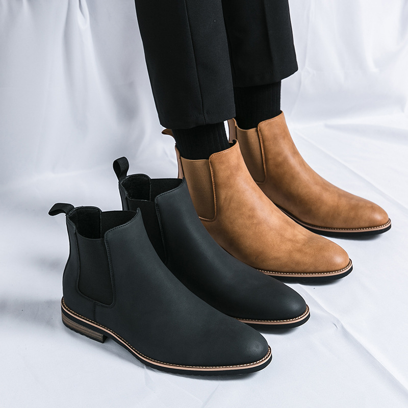 Casual British Style Retro Fashion Pointed Martin Boots foto 5