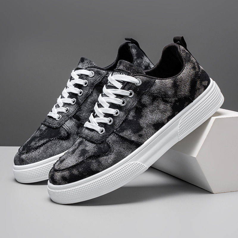 Summer Low-top Canvas Sneakers Increased By Denim Shoes foto 2