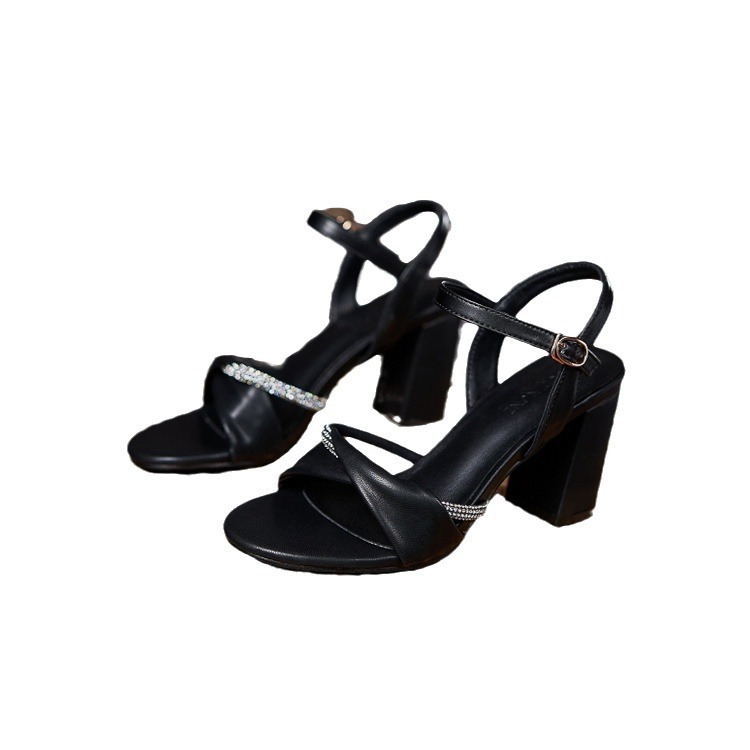 YB-32 Chunky Heel Sandals For Women Comfortable High Heel Small Size foto 2