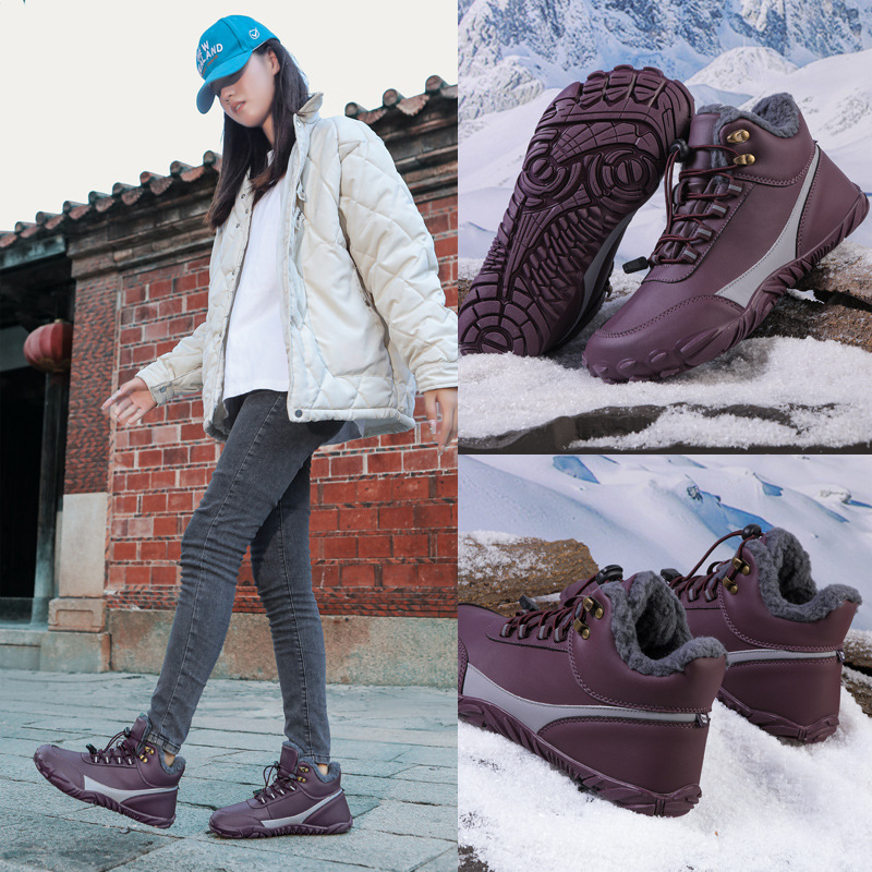 Snow Boots Five-finger Outdoor Leisure Sports Camping Hiking Shoes Non-slip Warm Fleece-lined High Cotton-padded Shoes foto 3
