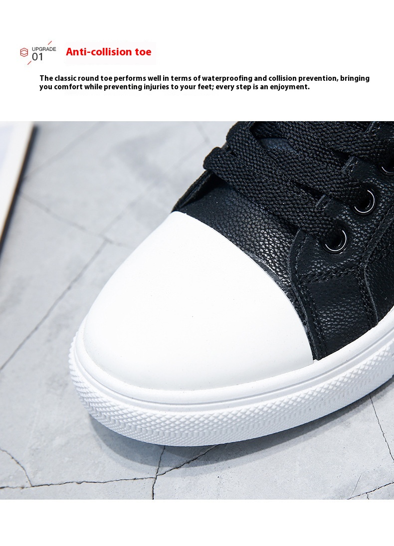 Men's Fashion Trend Low-top Leather Surface Casual Shoes foto 4