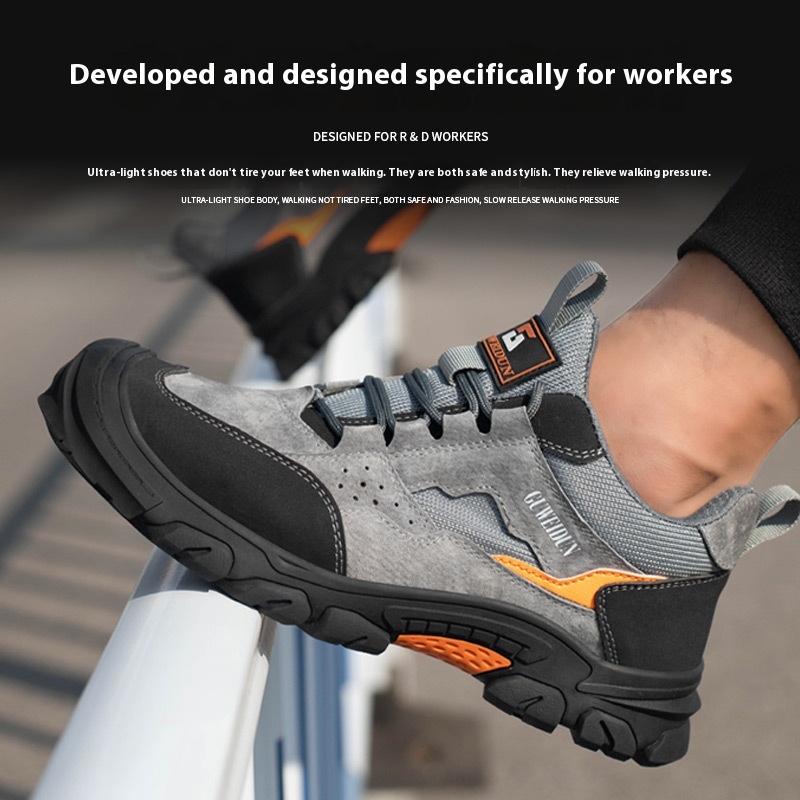 Men's Anti-impact Non-slip Wear-resistant And Lightweight Breathable Protective Footwear foto 5