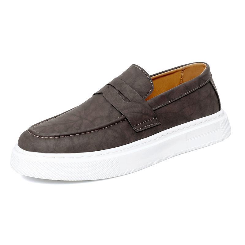 Platform Loafers Men's I Slip-on Casual Leather Shoes foto 4
