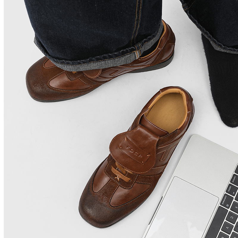 Mens Ultra-minimalist Boxing Shoes And Trendy English Derby Shoes foto 4