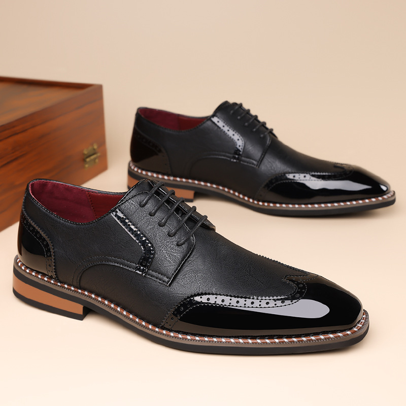 Men's High-end Versatile Comfortable Breathable Trendy Pointed Toe Leather Shoes foto 3