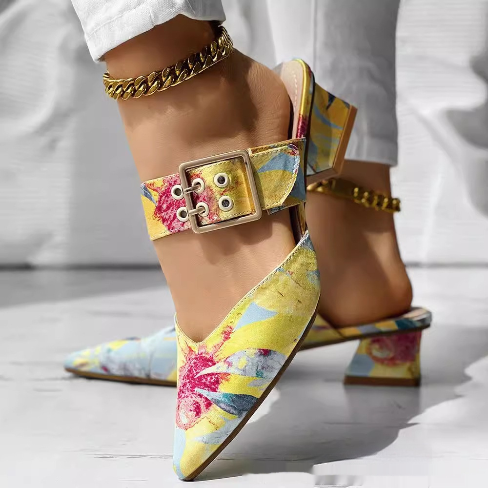 All-matching Beach Flat Casual Buckle Slippers foto 4