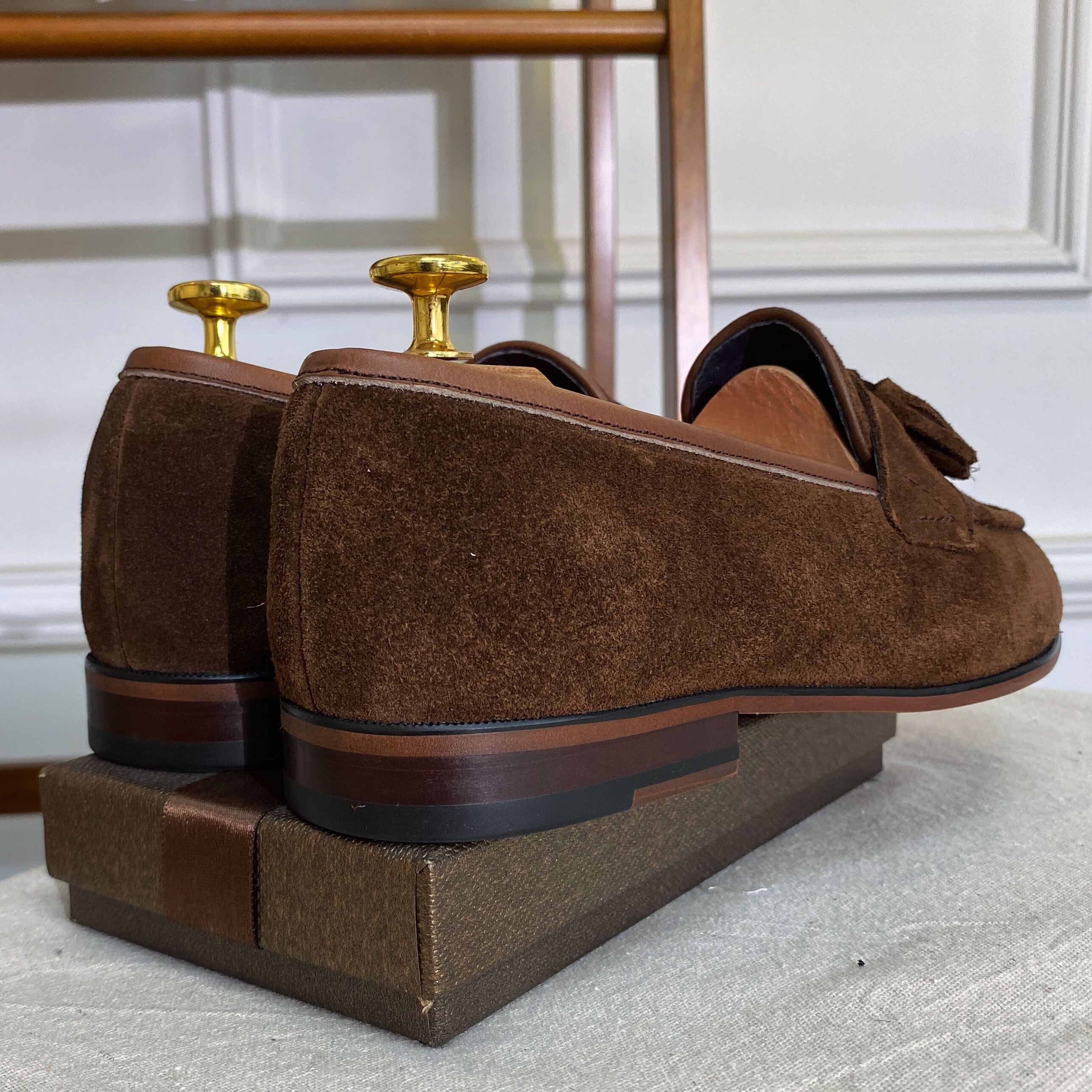 Square Cowhide Suit Shoes For Men foto 2