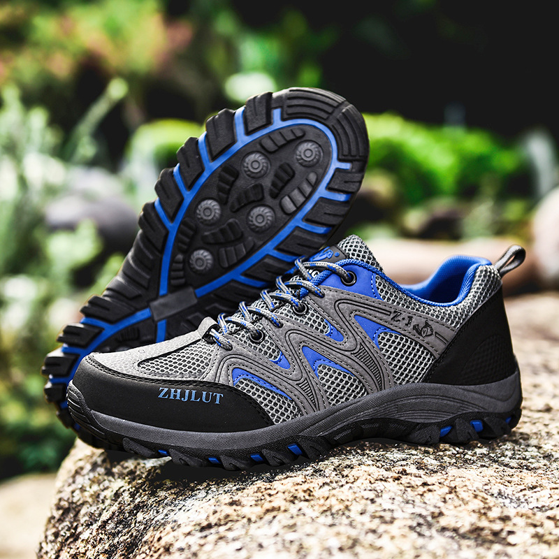 Outdoor Casual Lightweight Breathable Hiking Black Sports Shoes foto 2