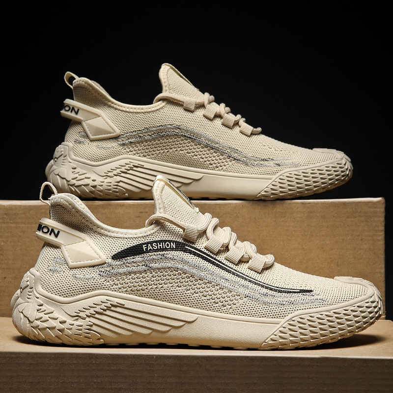 Men's Flying Woven Breathable Mesh Running Shoes foto 4