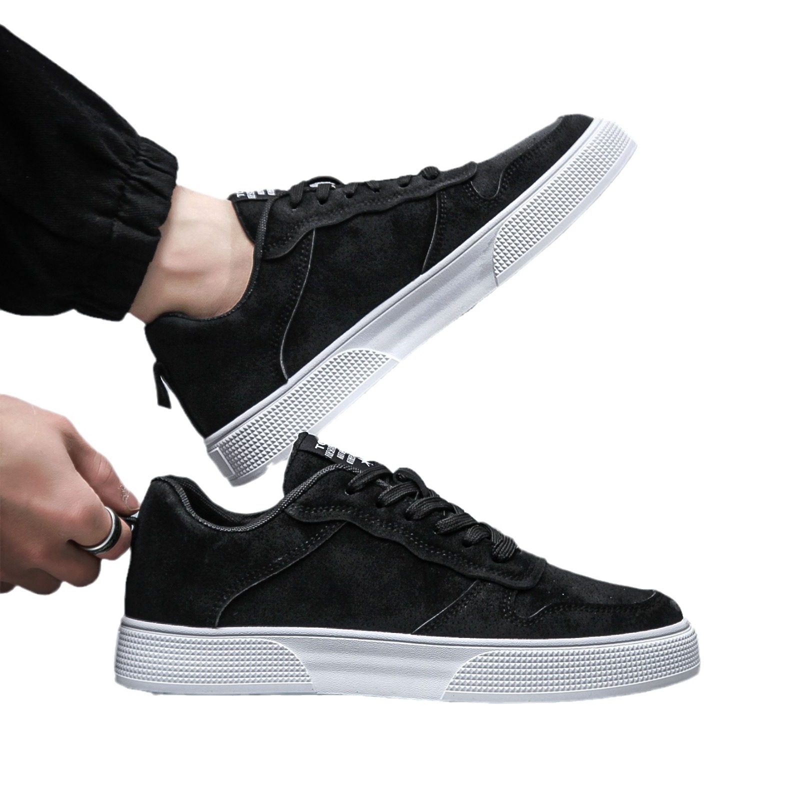 Men's Casual Sneakers Bottom Soft Surface Flat Low Trendy Shoes foto 5