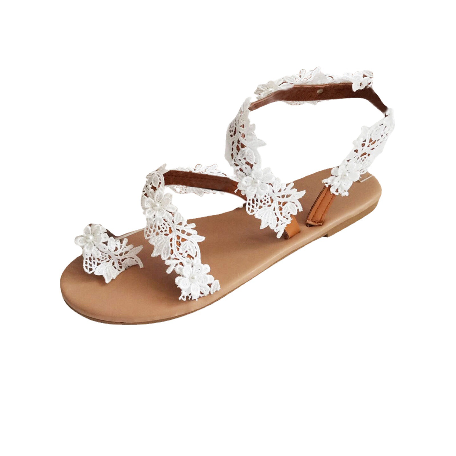 Bohemian Flower Roman Sandals Wedding Stylish Beach foto 2