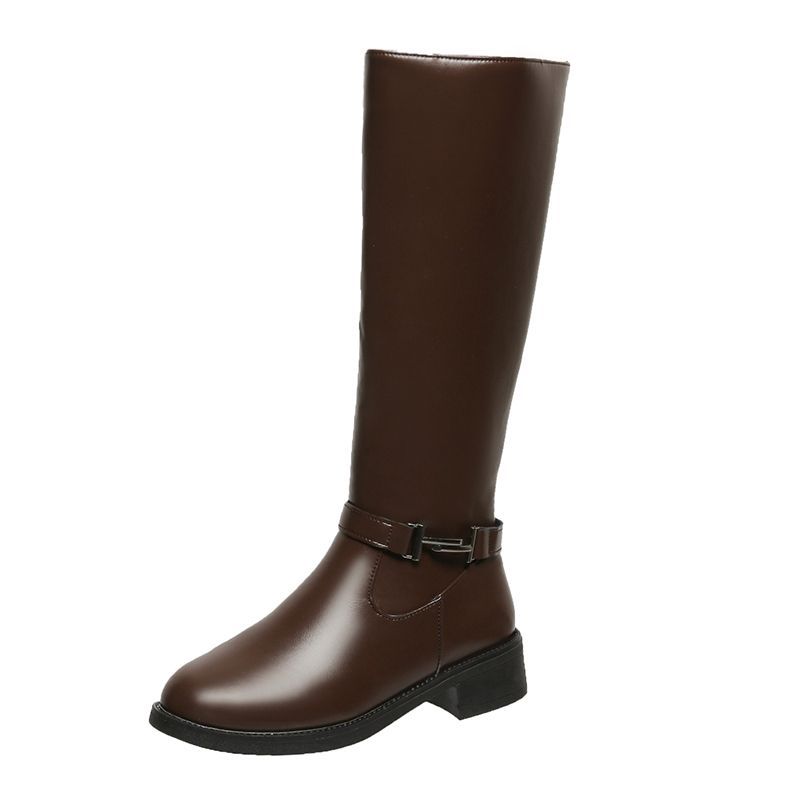 Women's Winter Chunky Heel Round Head Knight Over The Knee Boots foto 5