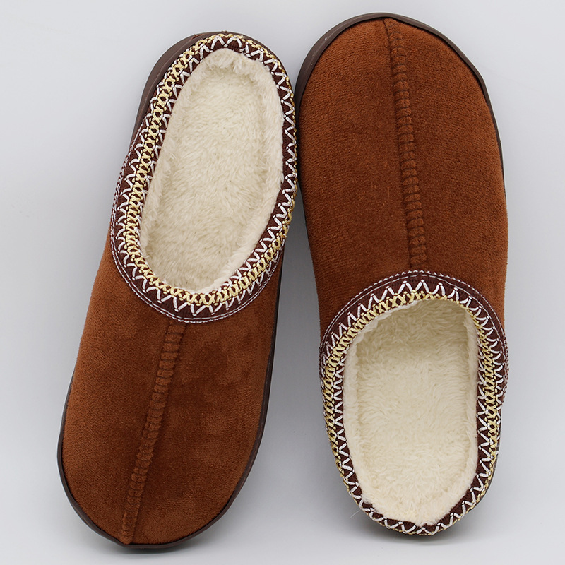 Women's Winter Indoor Home Couples Thick-Sole Warm Cotton Slippers foto 2