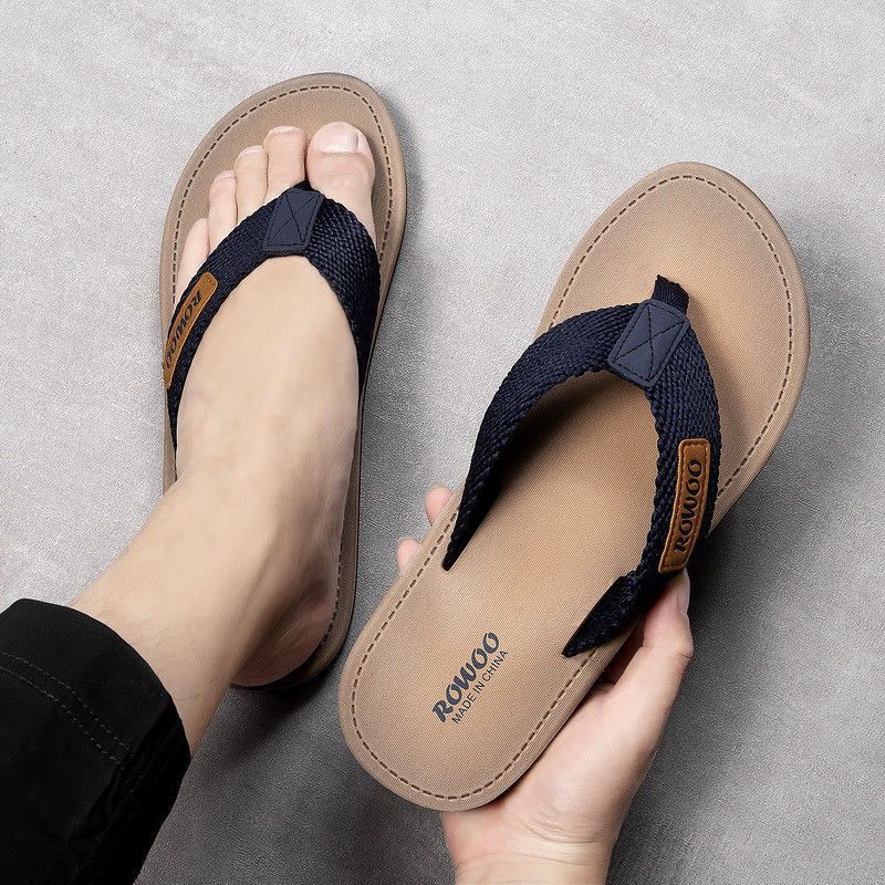 Mens Stylish Non-slip Fabric-strapped Beach Sandals For Outdoor Wear foto 5