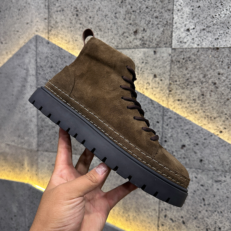 Suede Martin Boots Fleece-lined Warm Slugged Bottom Casual Shoes foto 4