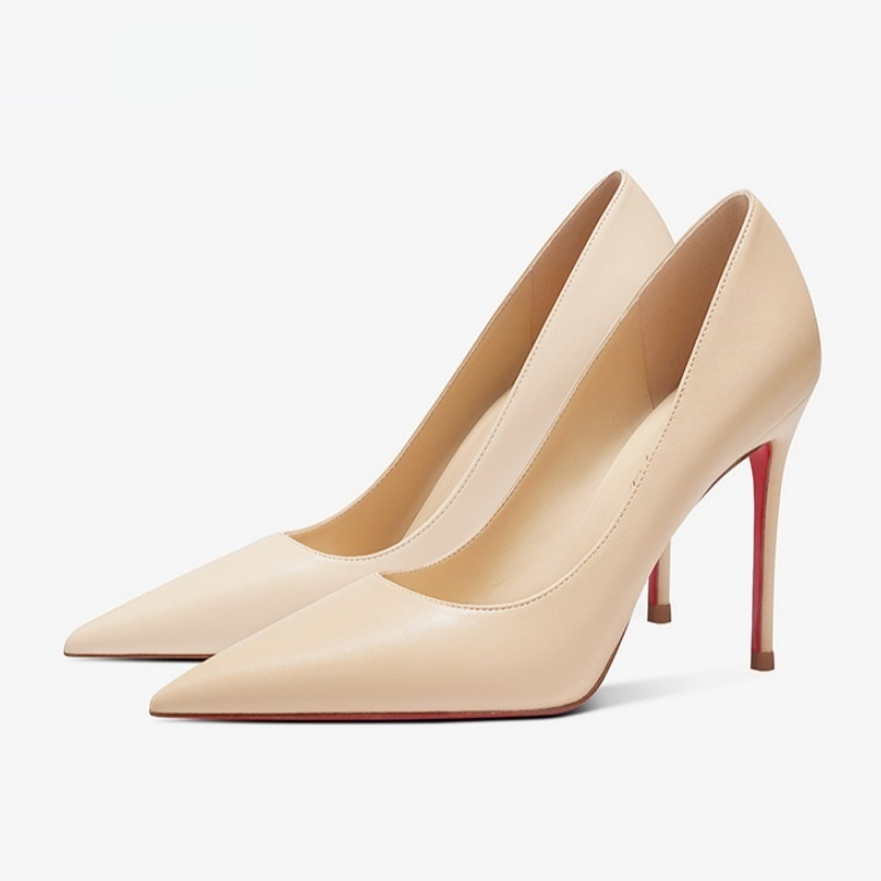 Pointed-toe Sheepskin Spring Women's Pumps foto 4