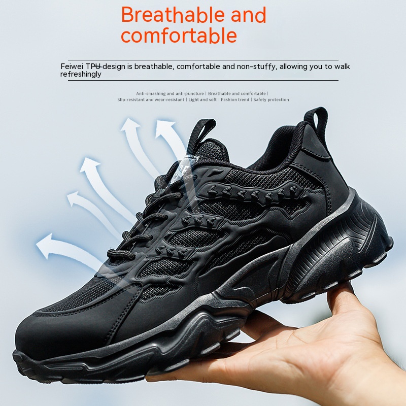 Anti-smashing And Anti-penetration Safety Shoes EVA Outsole Lightweight And Wear-resistant Safety Shoes foto 5