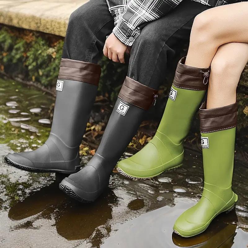 Men's And Women's High Non-slip Wear-resistant Rain Boots foto 2