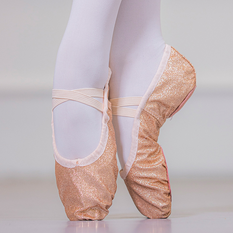 Golden Folk Dance Cat's Paw Performance Ballet Dancing Shoes foto 2