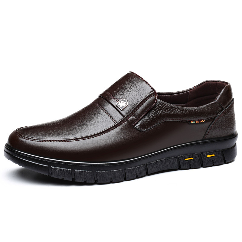Men's Casual Leather Shoes Soft Bottom foto 3