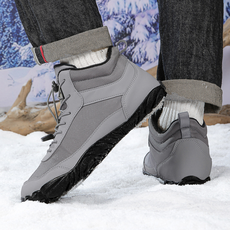 Fleece-lined Waterproof Snow Boots Couple High-top Casual Cotton Shoes foto 2