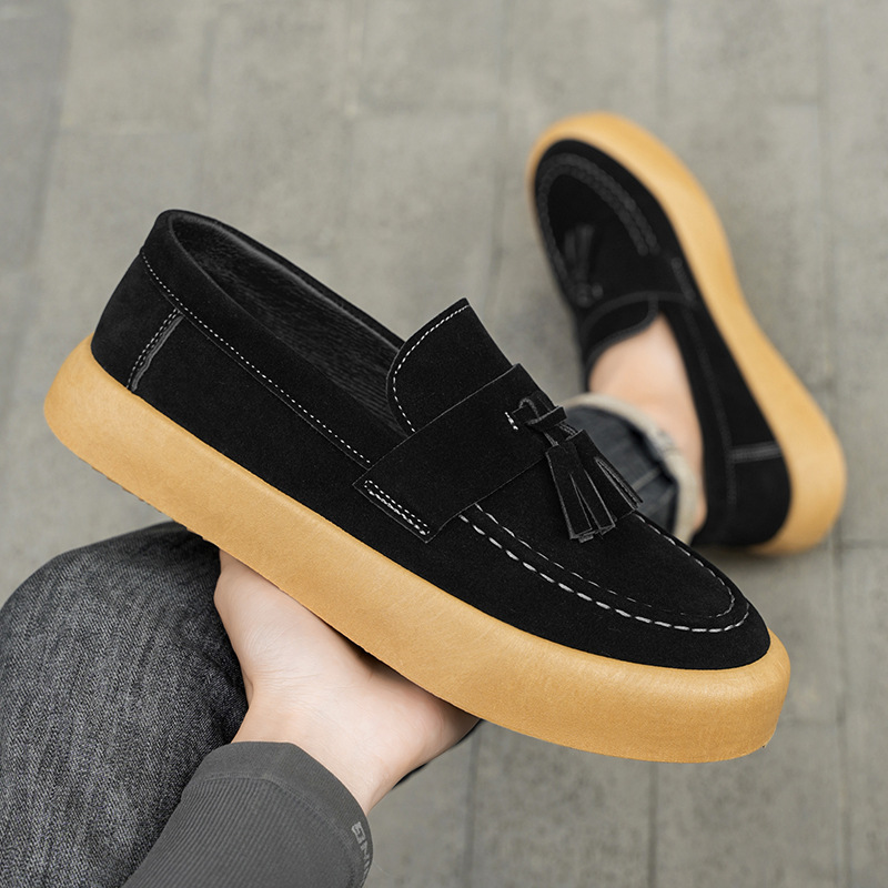Mens Derby Shoes In British Style Casual Loafers foto 3