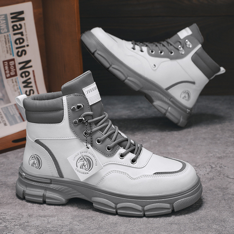 Men's Casual Trend High Top British Style Martin Boots foto 2