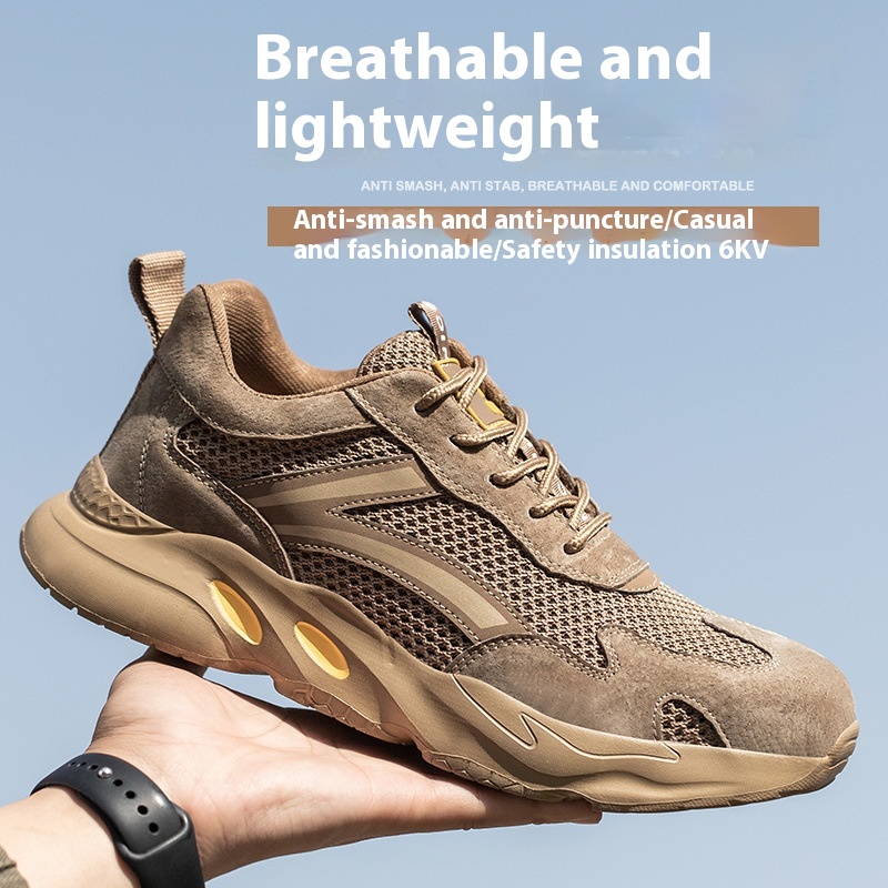 Summer Breathable Labor Protection Shoes Anti Smashing Anti Piercing Anti Slip foto 2
