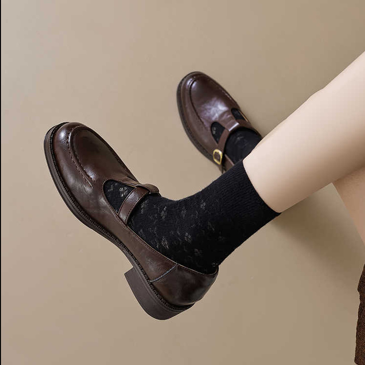 Women's Commuter French Platform Leather Shoes foto 3