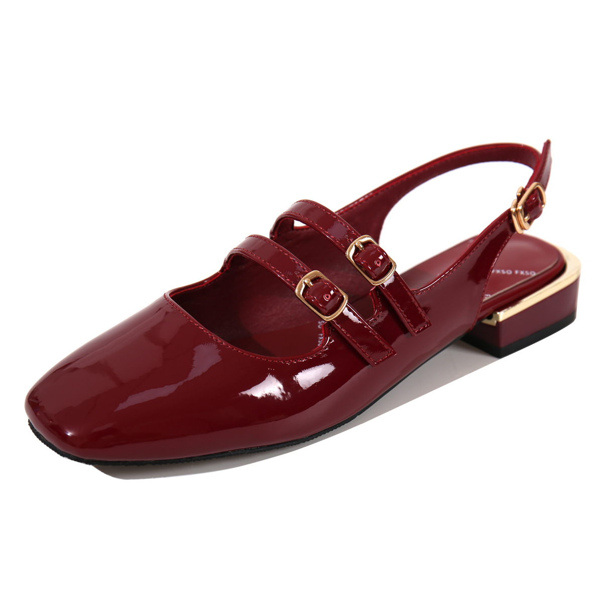Women's Square-toe Low-block-heeled Closed-toe Pumps foto 4