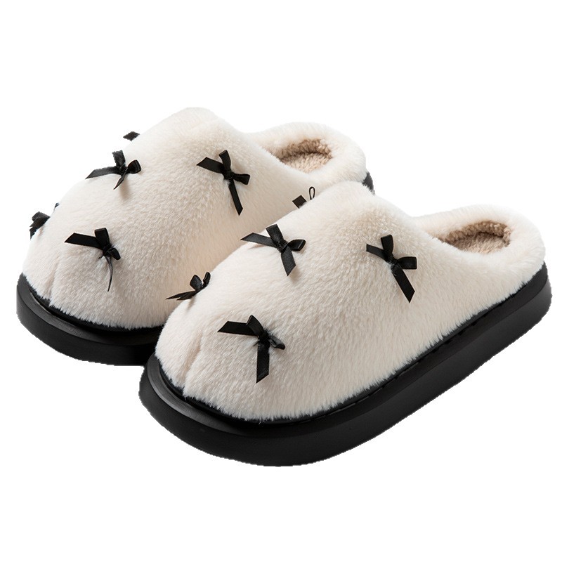 Autumn And Winter New Warm And Anti-slip Maternity Shoes With Cute Bow foto 5