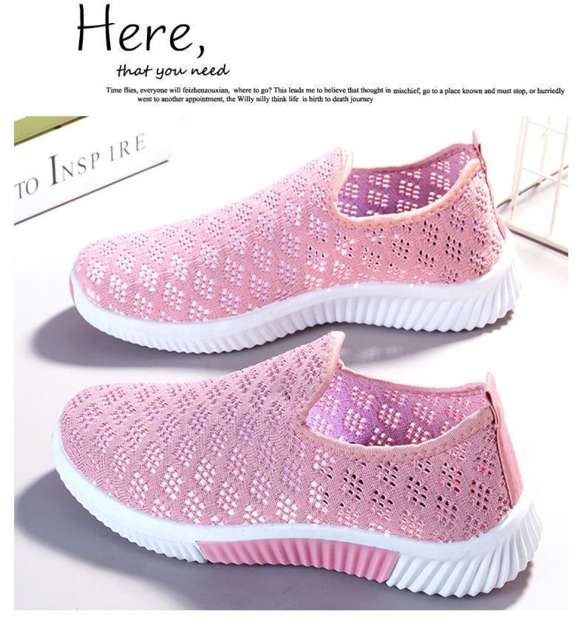 Womens Lightweight Mesh Shoes Breathable Flat Casual Footwear foto 5