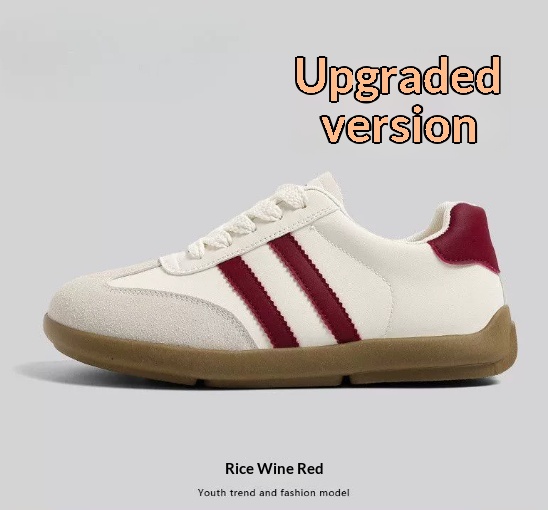 Versatile Chic Soft-soled White Sneakers Retro Birkensocks-style German Training Shoes foto 4