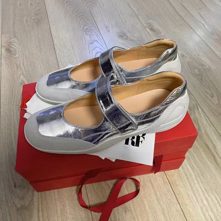 Fashion Sports Ballet Girl Thick Bottom Velcro Mary Jane Niche Leisure Pumps foto 4