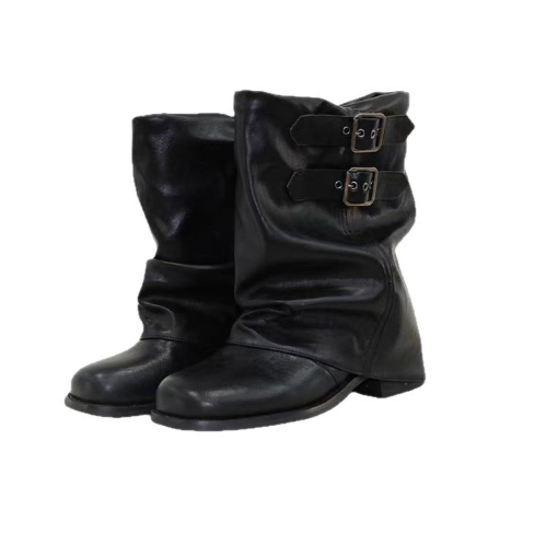 Womens Niche-design Bow-tie Soft-soled Wide-calf Figure-flattering Ankle Boots foto 2