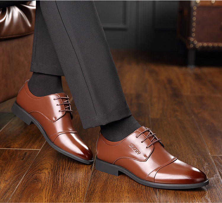 Casual Formal Business Leather Shoes Men foto 3