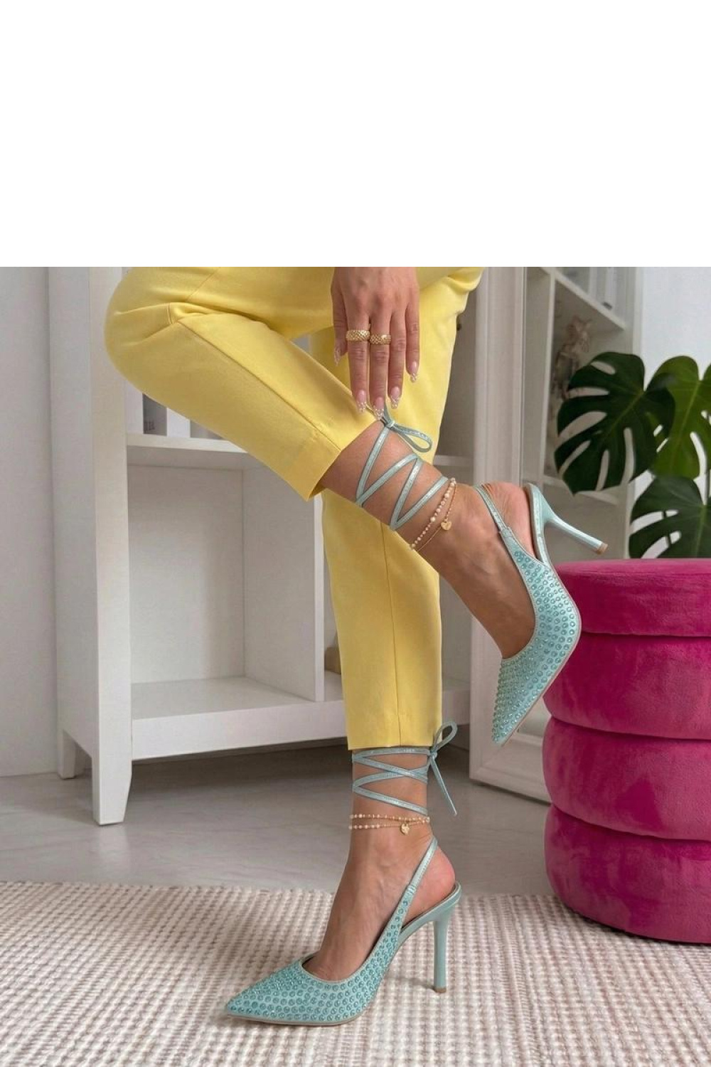Gebonden hoge hakken schoenen Solea foto 3