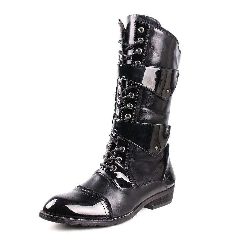 High Leg Boot Men's Korean Style Trendy Unique Fashion foto 2