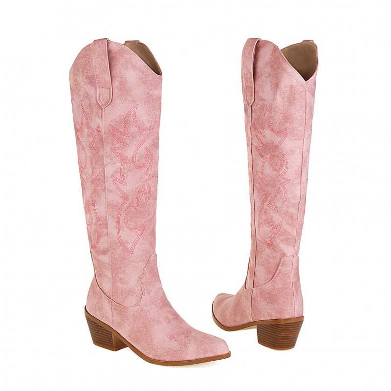 Western Cowboy Embroidered High-Heel Boots foto 4