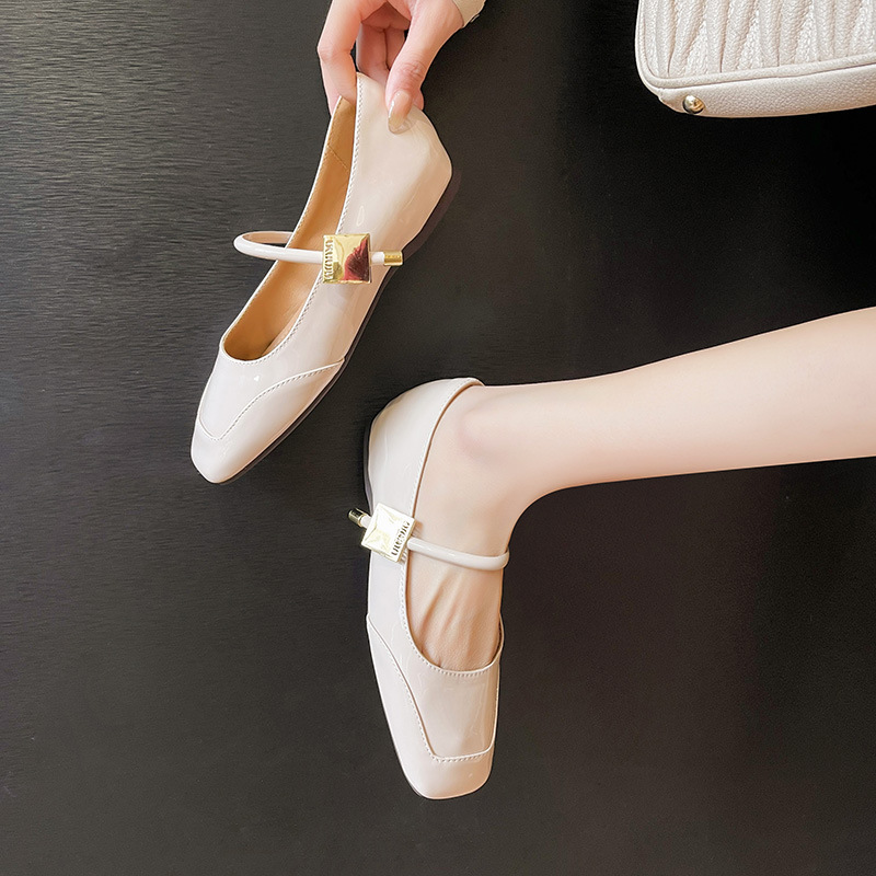 Soft Bottom Height Increasing Insole Breathable Mary Jane Shallow Mouth Pumps foto 3