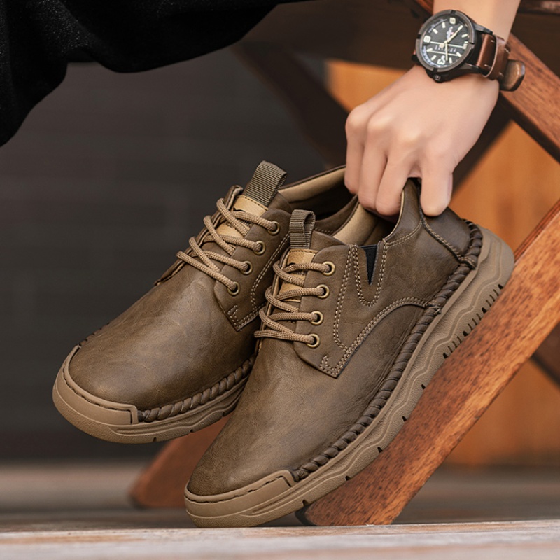New Autumn And Winter Business Vintage Casual Leather Shoes Men's foto 3