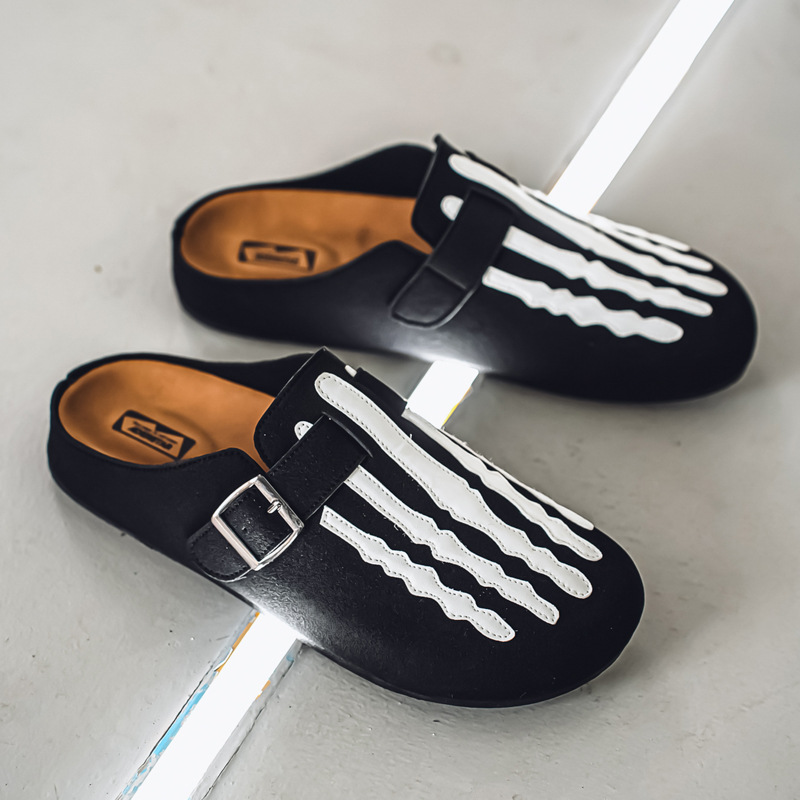 Men's Low-top Half Slippers Slip-on Lofter Board Shoes foto 2