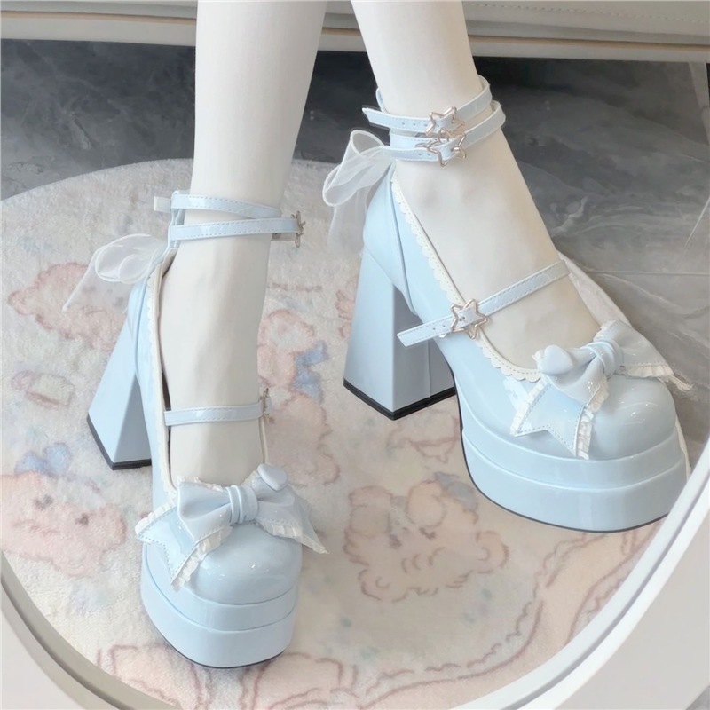 Women's One-strap Silver Single-layer Shoes foto 2
