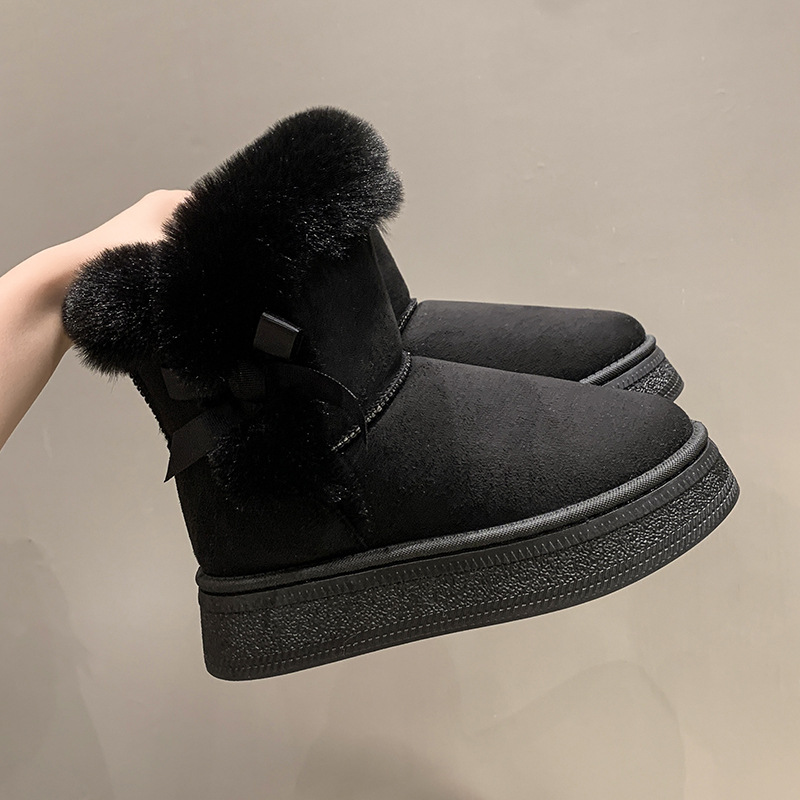 Women's Mid-Calf Fleece-Lined Thickened Thermal Cotton Boots foto 5
