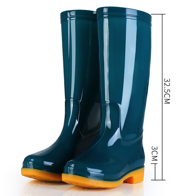 Women's Rain Boots Mid-high Tube Fashion Velvet Padded Thick Rain Boots Warm Winter Rain Boots Non-slip Adult foto 2